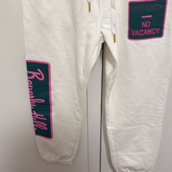 NWT Care Casual Beverly Hills Classic Cotton Sweatpants in White. Size XS/S. - Picture 3 of 13